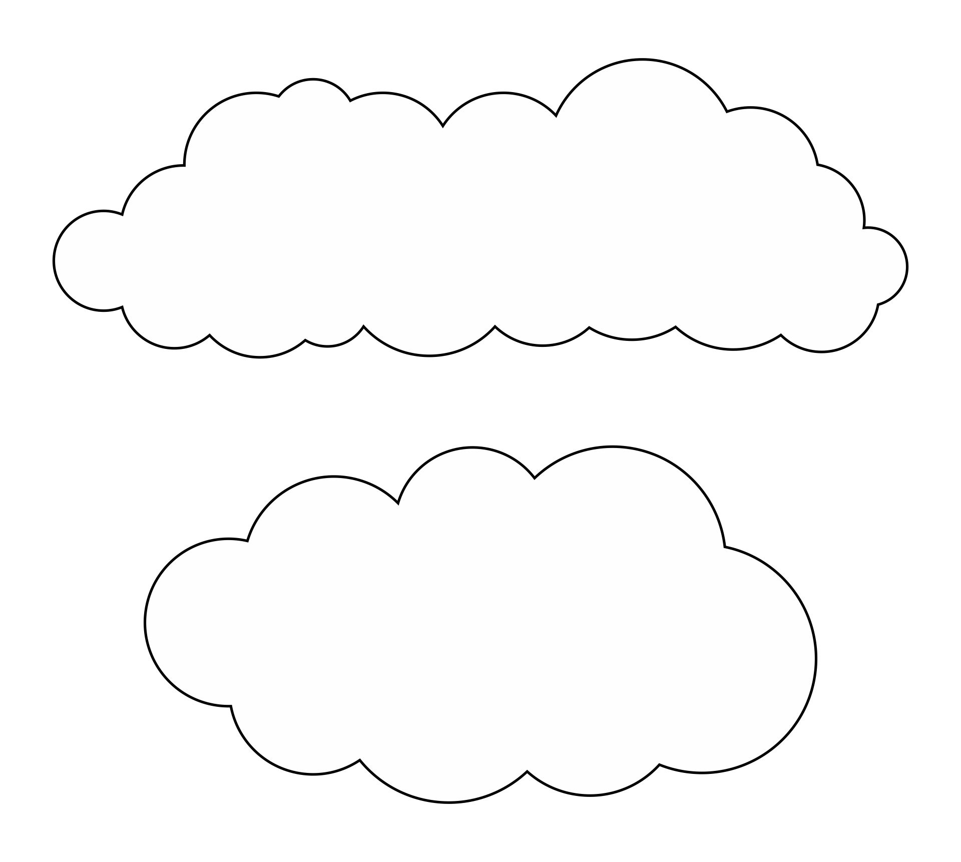 10 Best Free Printable Cloud Template Printablee