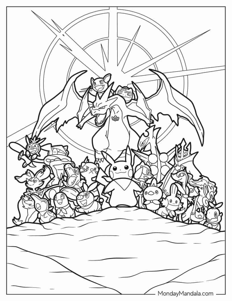 100 Pokemon Coloring Pages Free PDF Printables Pokemon Coloring