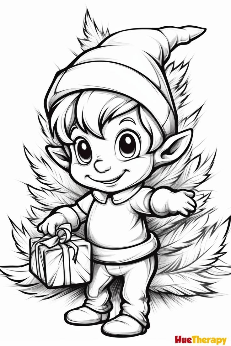 11 Free Printable Christmas Elf Coloring Pages For Kids Christmas 