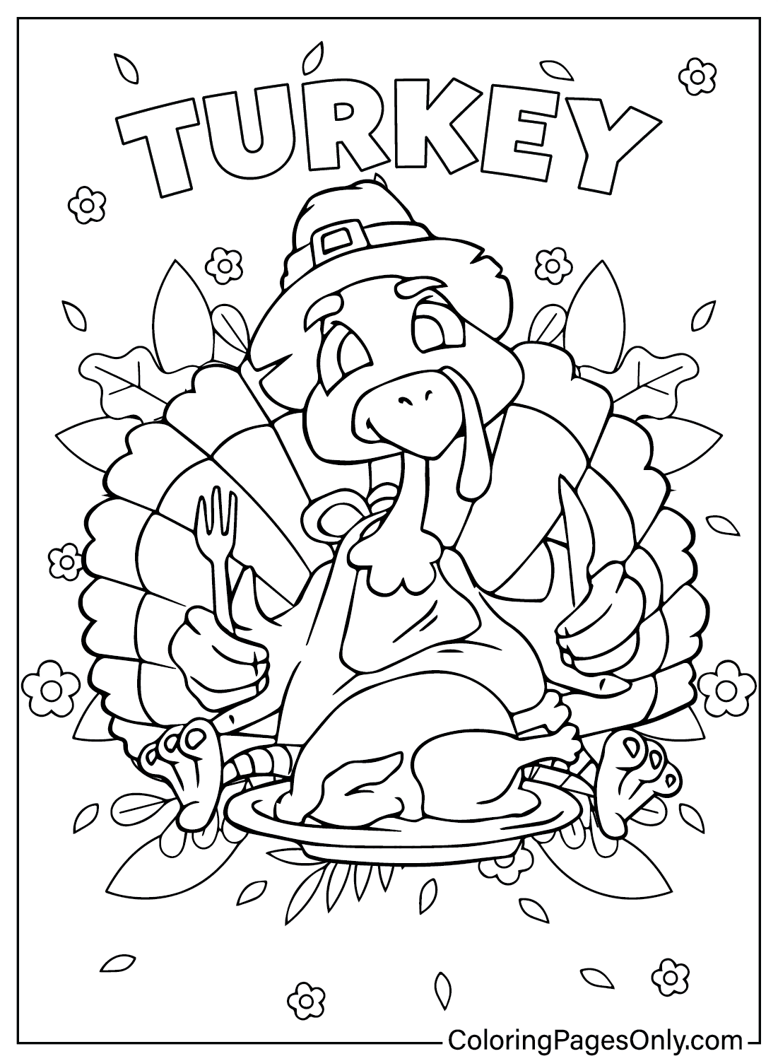 118 Turkey Coloring Pages ColoringPagesOnly