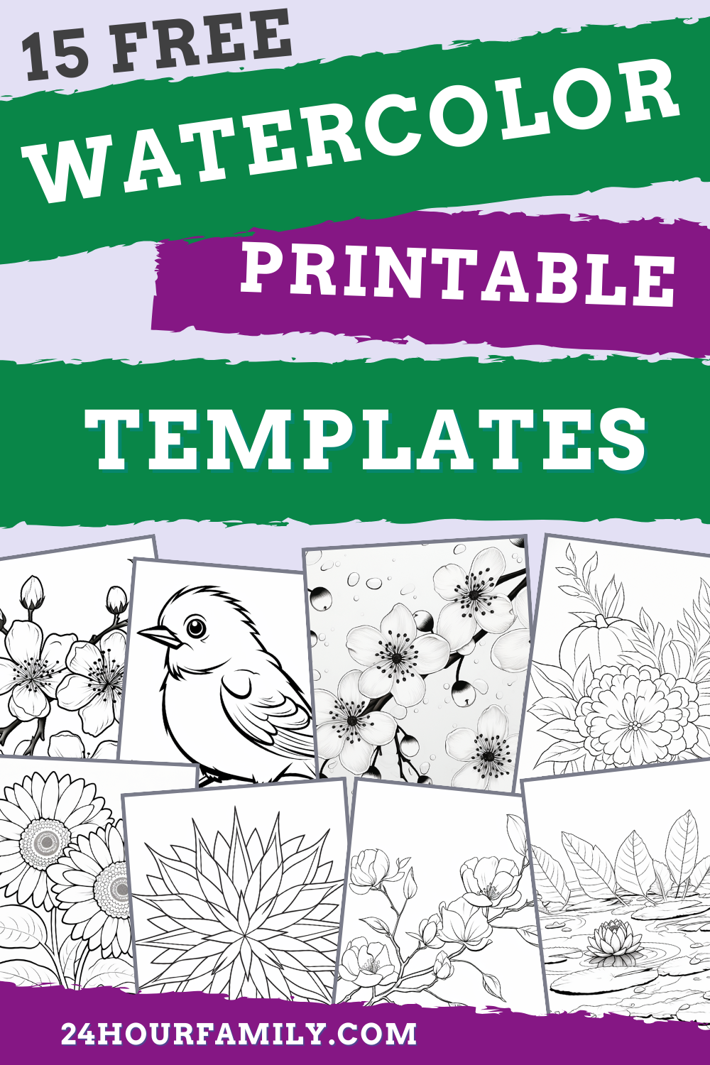 15 Free Printables To Use To Make Watercolor Paintings In 2024 Free 
