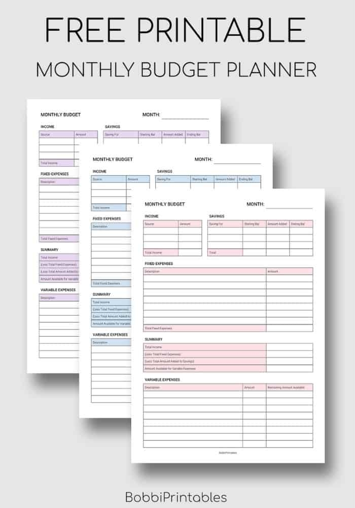 20 Free Printable Budget Templates Savvy Budget Boss