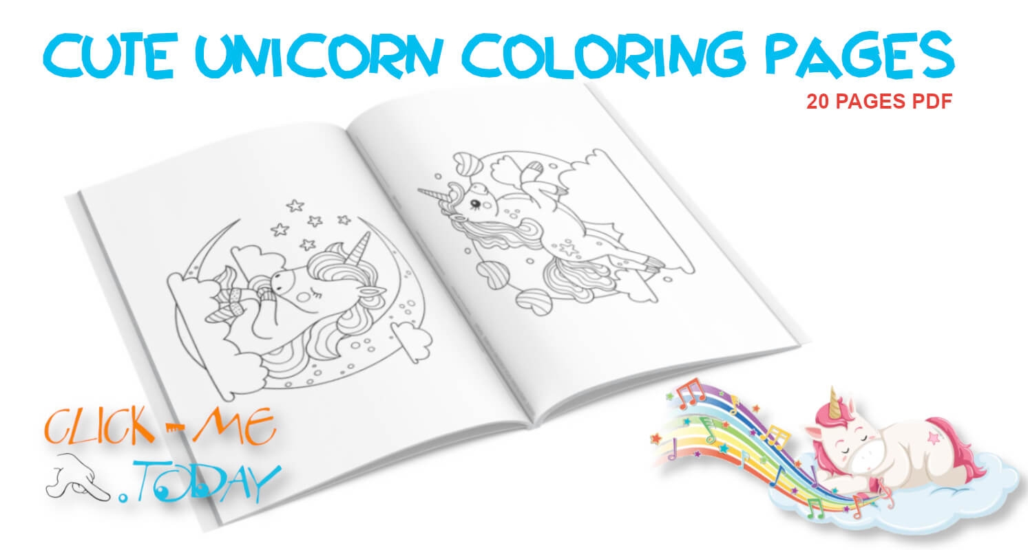 20 Free Printable Cute Unicorn Coloring Pages PDF