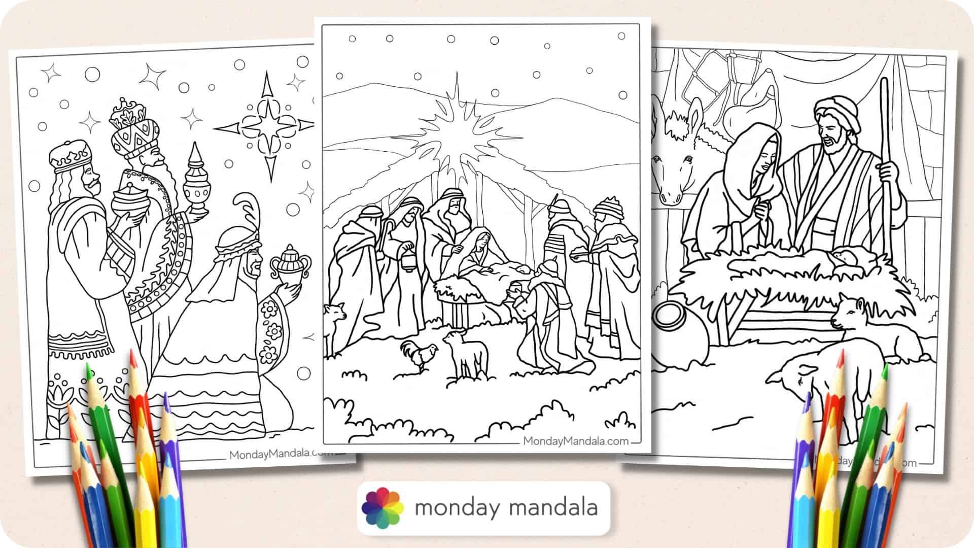 20 Nativity Coloring Pages Free PDF Printables 