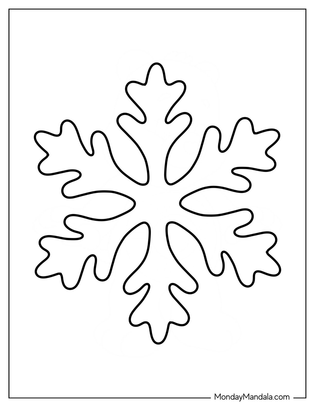 20 Snowflake Coloring Pages Free PDF Printables 