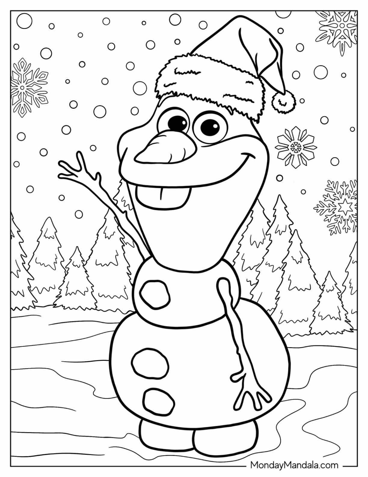 24 Disney Christmas Coloring Pages Free PDF Printables Printable