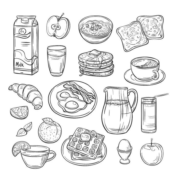 25 Free Food Coloring Pages For Kids And Adults Blitsy
