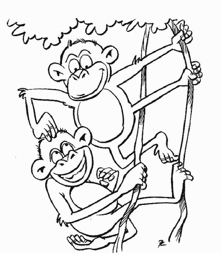 25 Free Monkey Coloring Pages For Kids And Adults