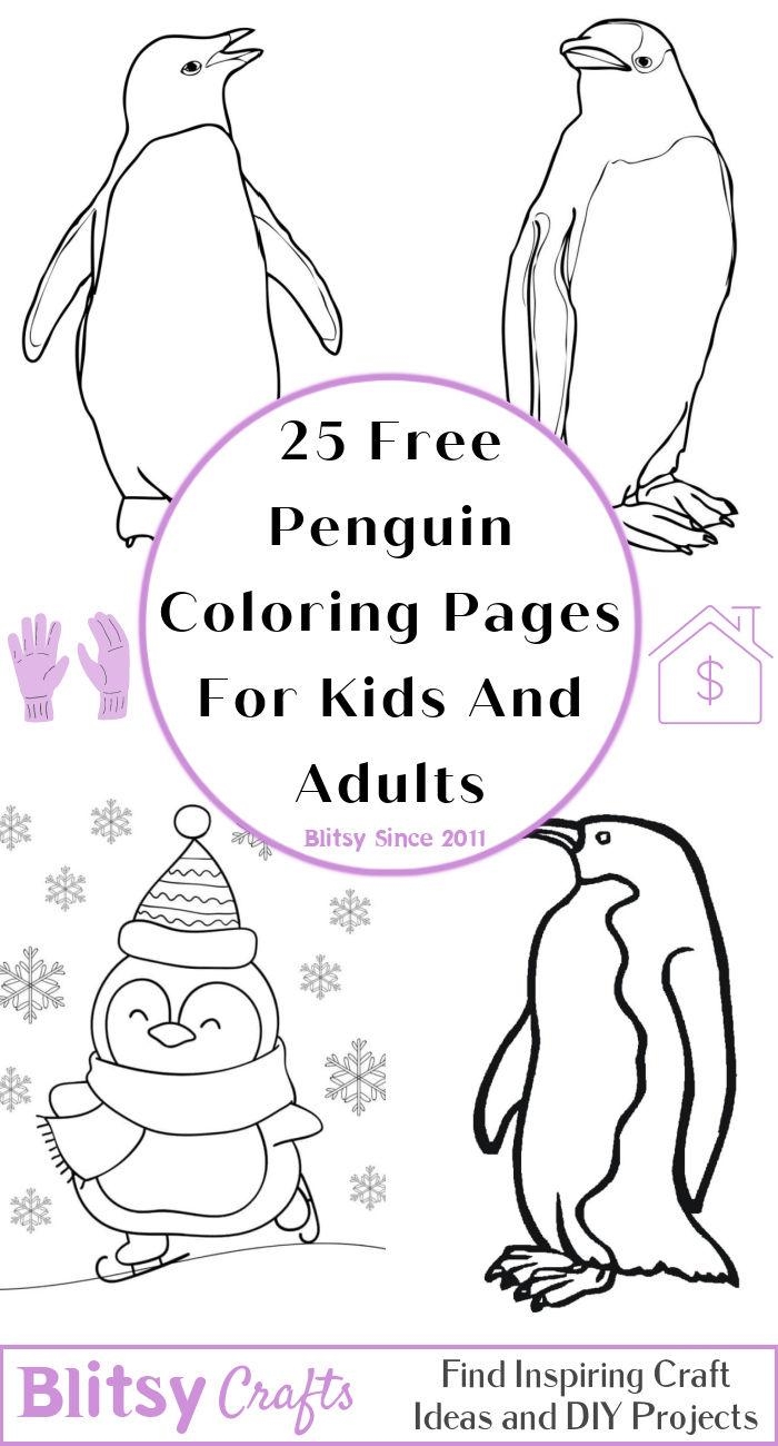 25 Free Penguin Coloring Pages For Kids And Adults