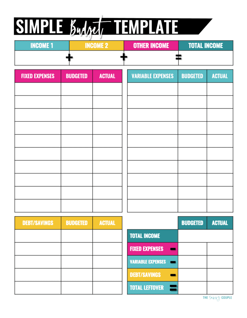 25 Free Printable Budget Templates That 39 ll Help You Save
