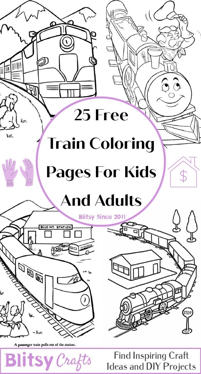 25 Free Train Coloring Pages For Kids And Adults Blitsy
