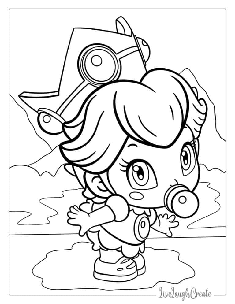 25 Princess Peach Coloring Pages Free PDF Printables 