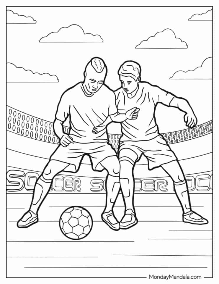 30 Soccer Coloring Pages Free PDF Printables 