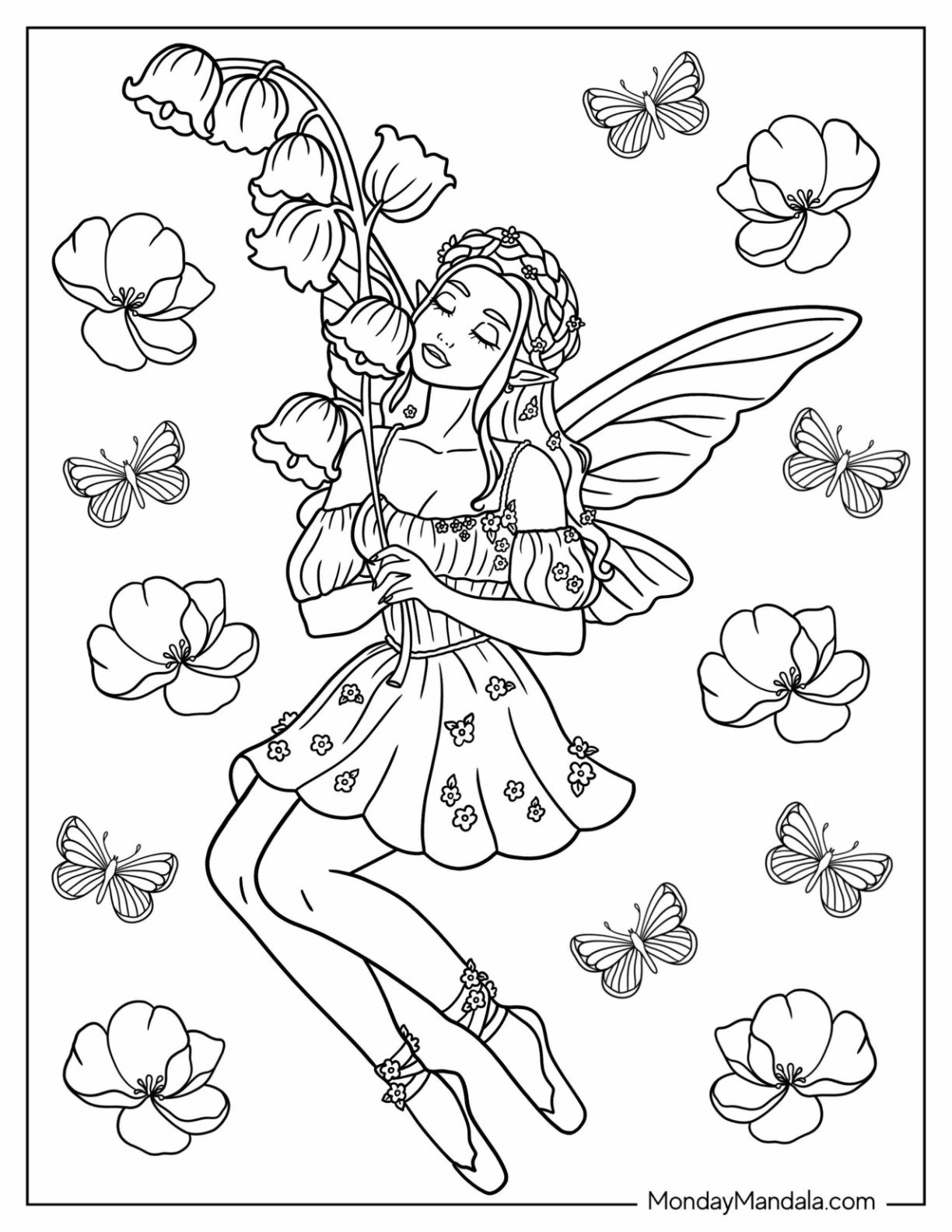 34 Fairy Coloring Pages Free PDF Printables 