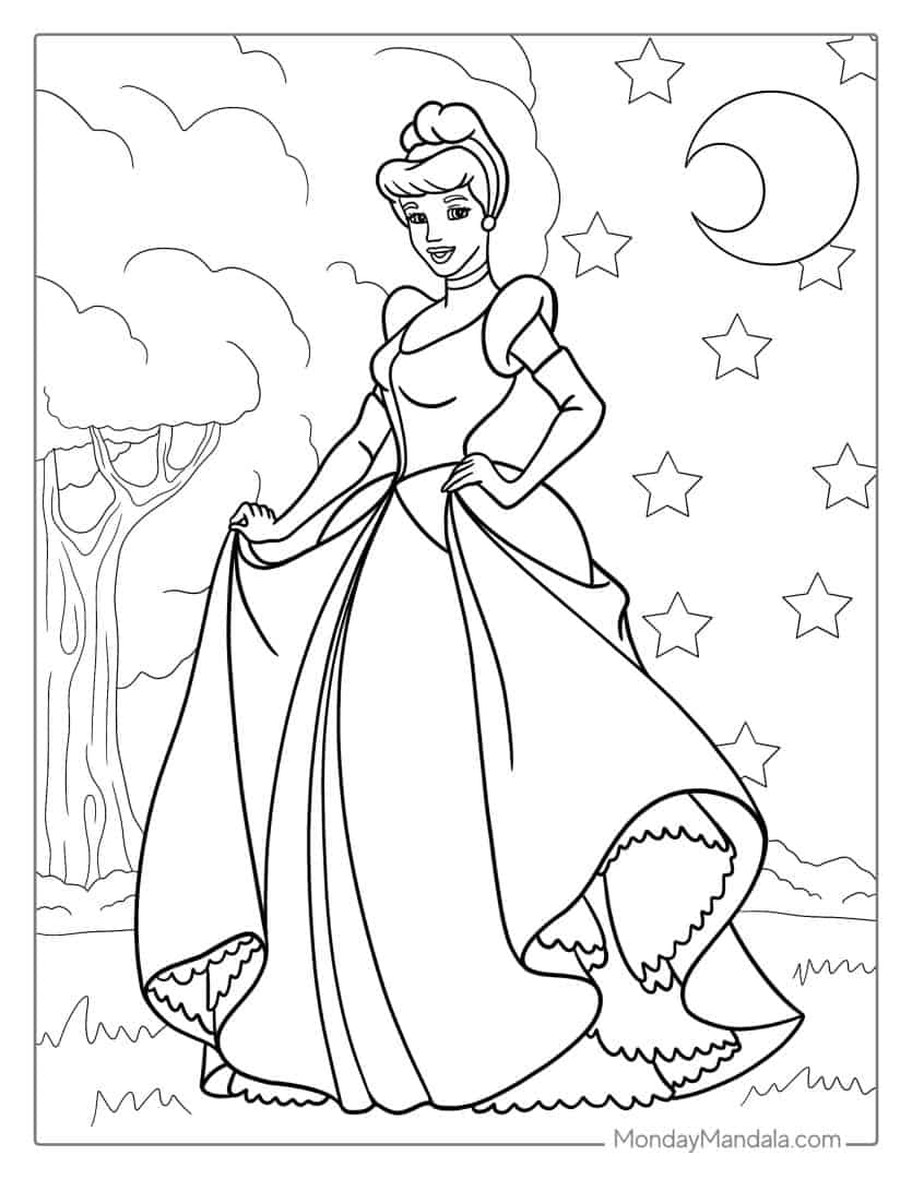 36 Cinderella Coloring Pages Free PDF Printables 