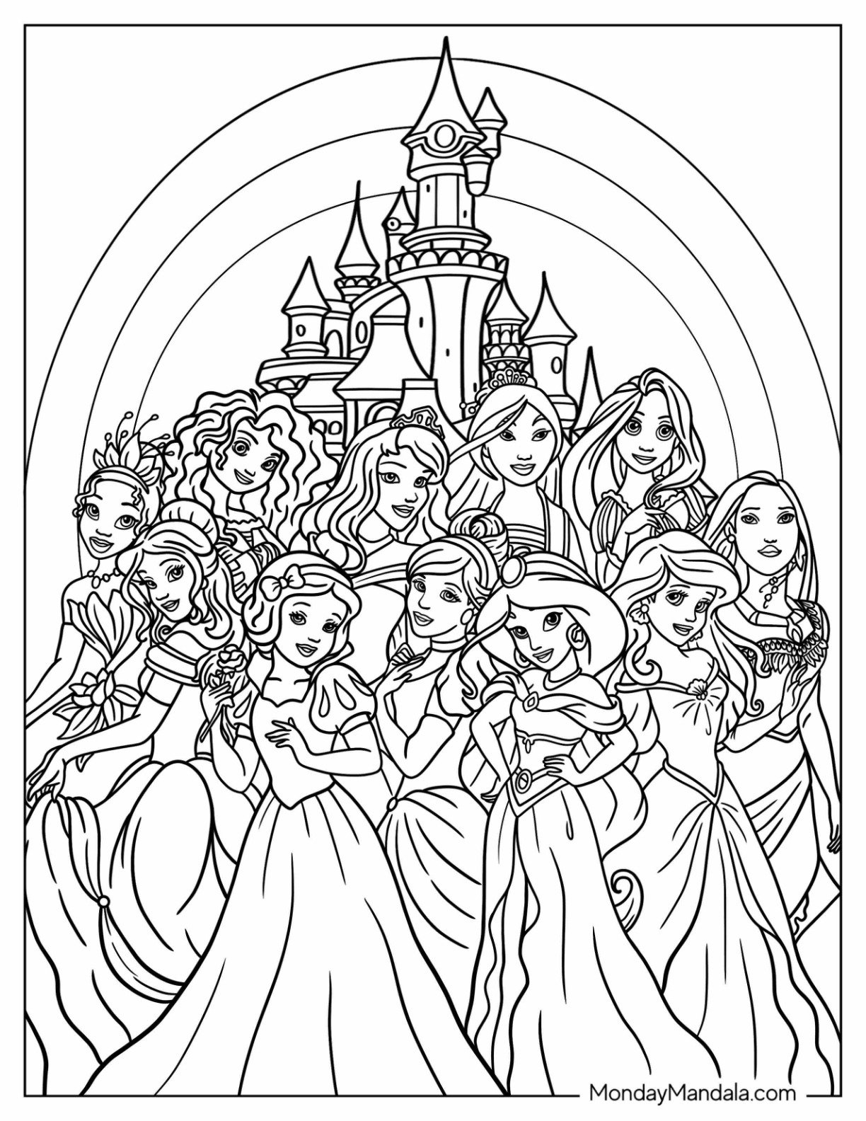 36 Disney Princess Coloring Pages Free PDF Printables 58 OFF