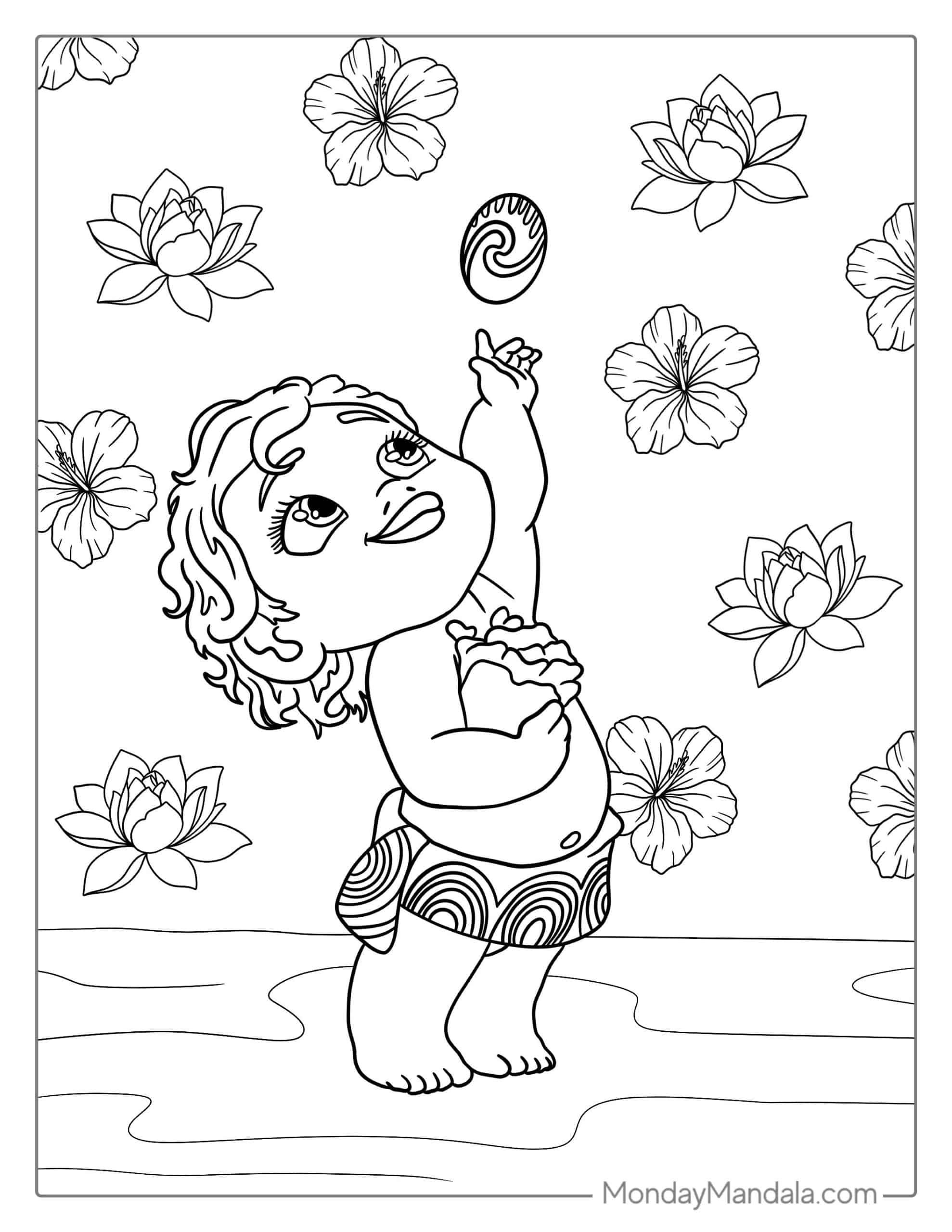 39 Moana Coloring Pages Free PDF Printables 