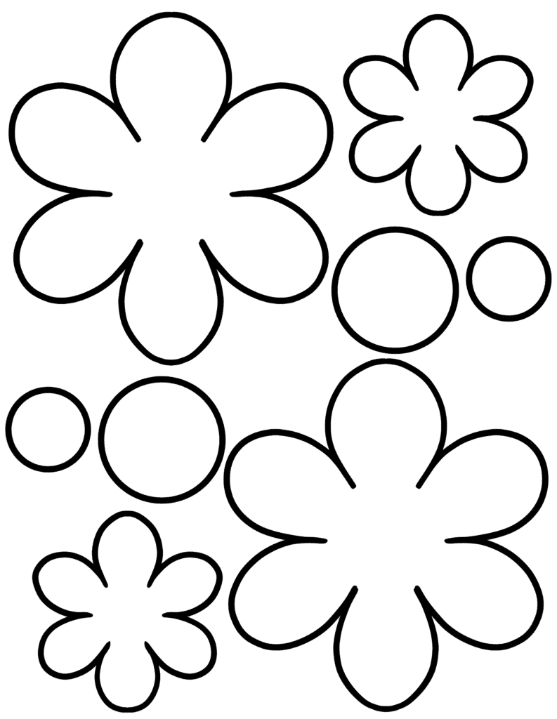 4 Petal Flower Template Printable Best Flower Site