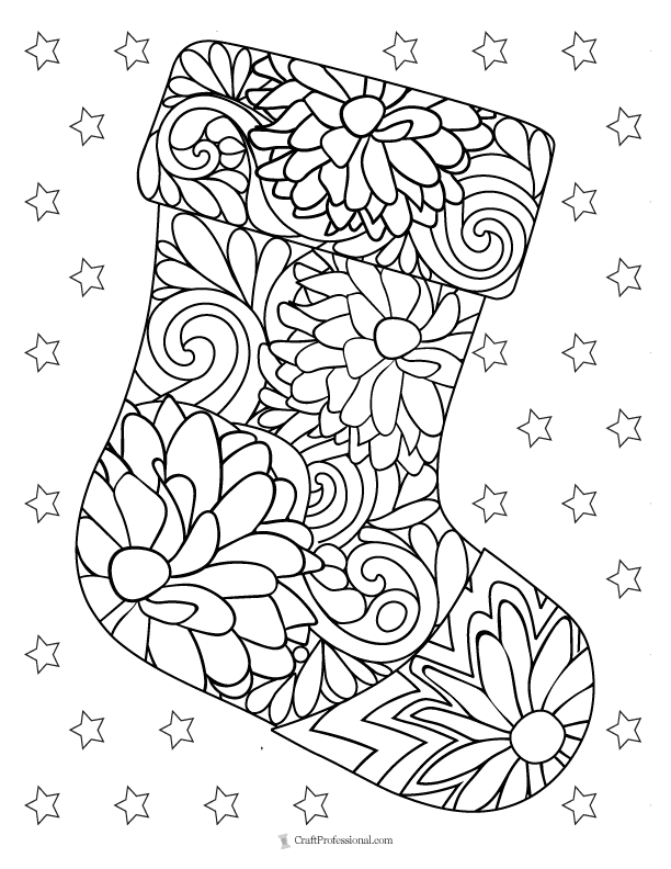 40 Christmas Coloring Pages For Adults FREE