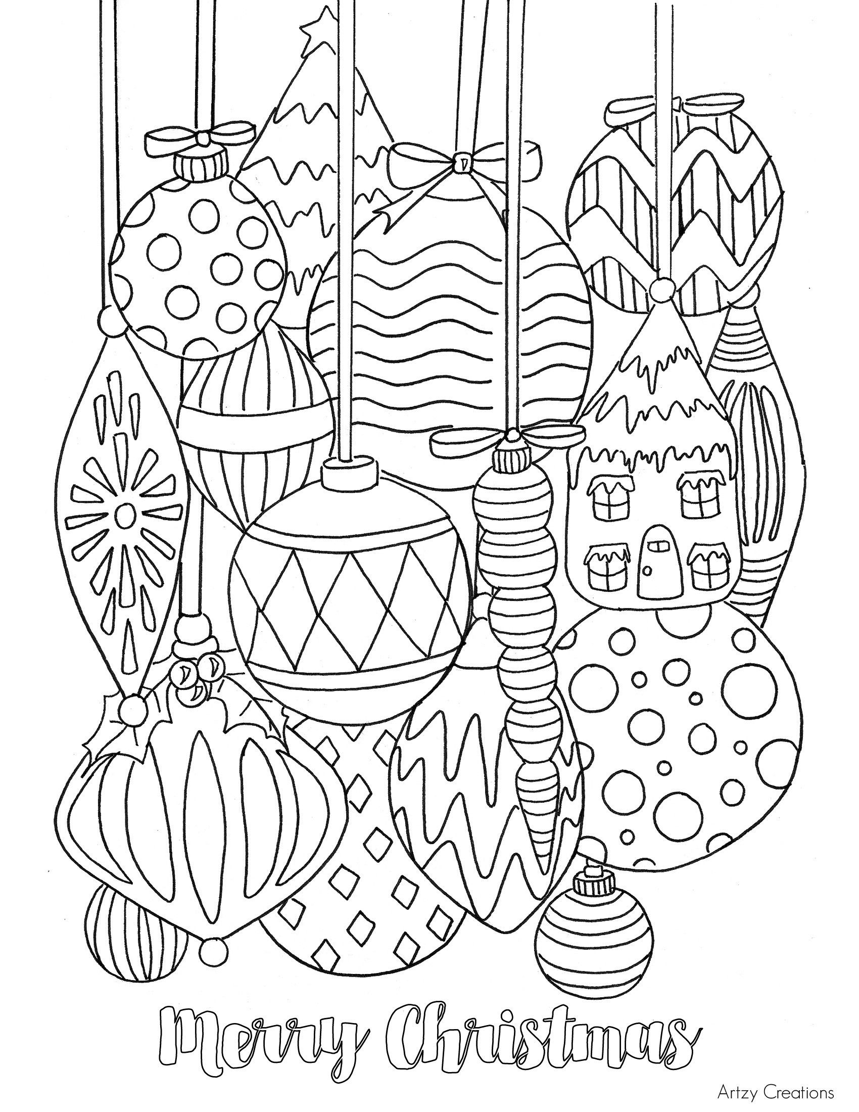 40 Free Printable Christmas Coloring Pages For Adults Info