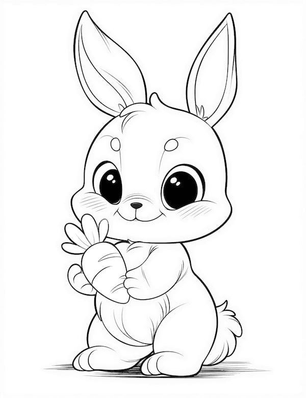 43 Cute Bunny Coloring Pages For Kids And Adults Our Mindful Life In