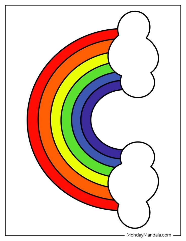 43 Rainbow Templates Free PDF Printables Templates Printable Free