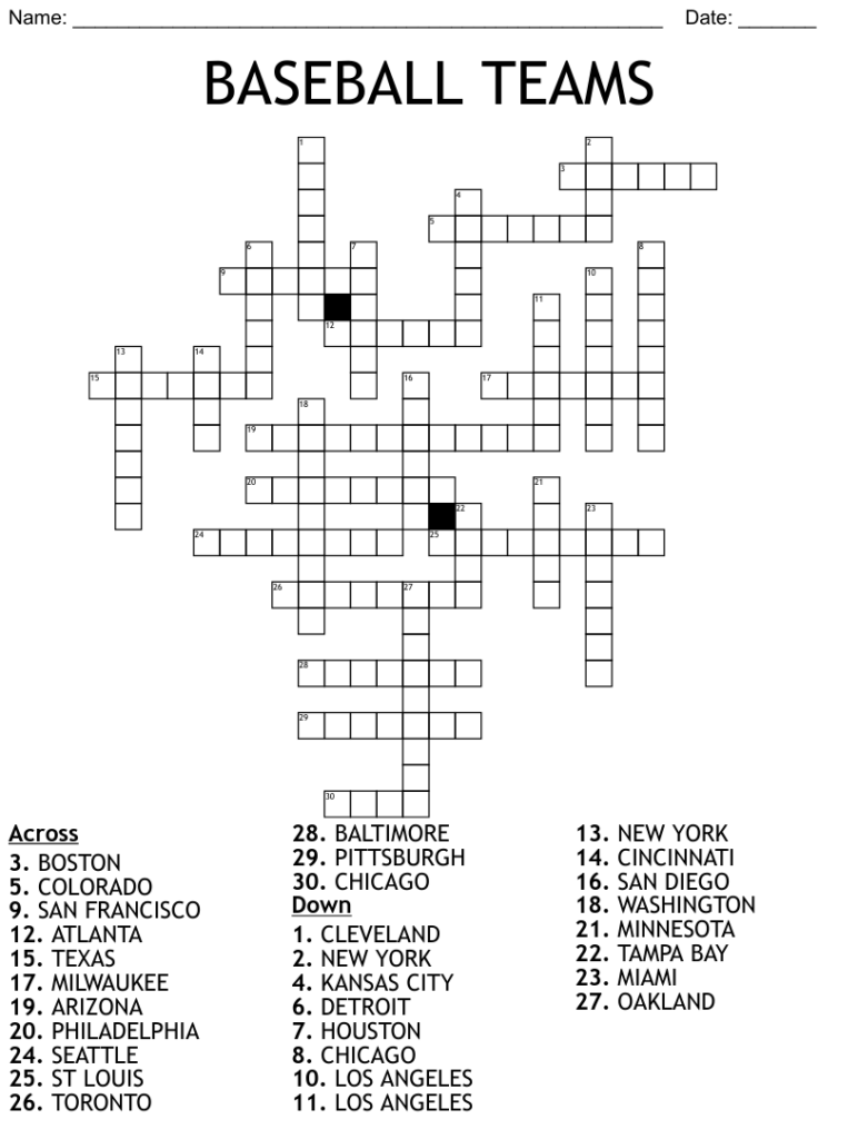 49 Toronto Sun Crossword Printable Daily Crossword Clue James 