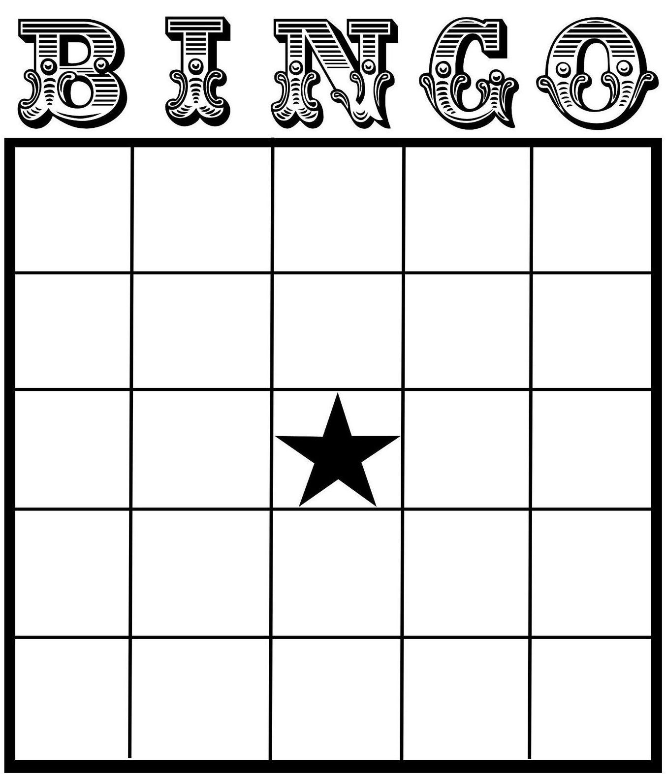 4X4 Blank Bingo Card Template Bingo Cards Printable Printable Bingo 