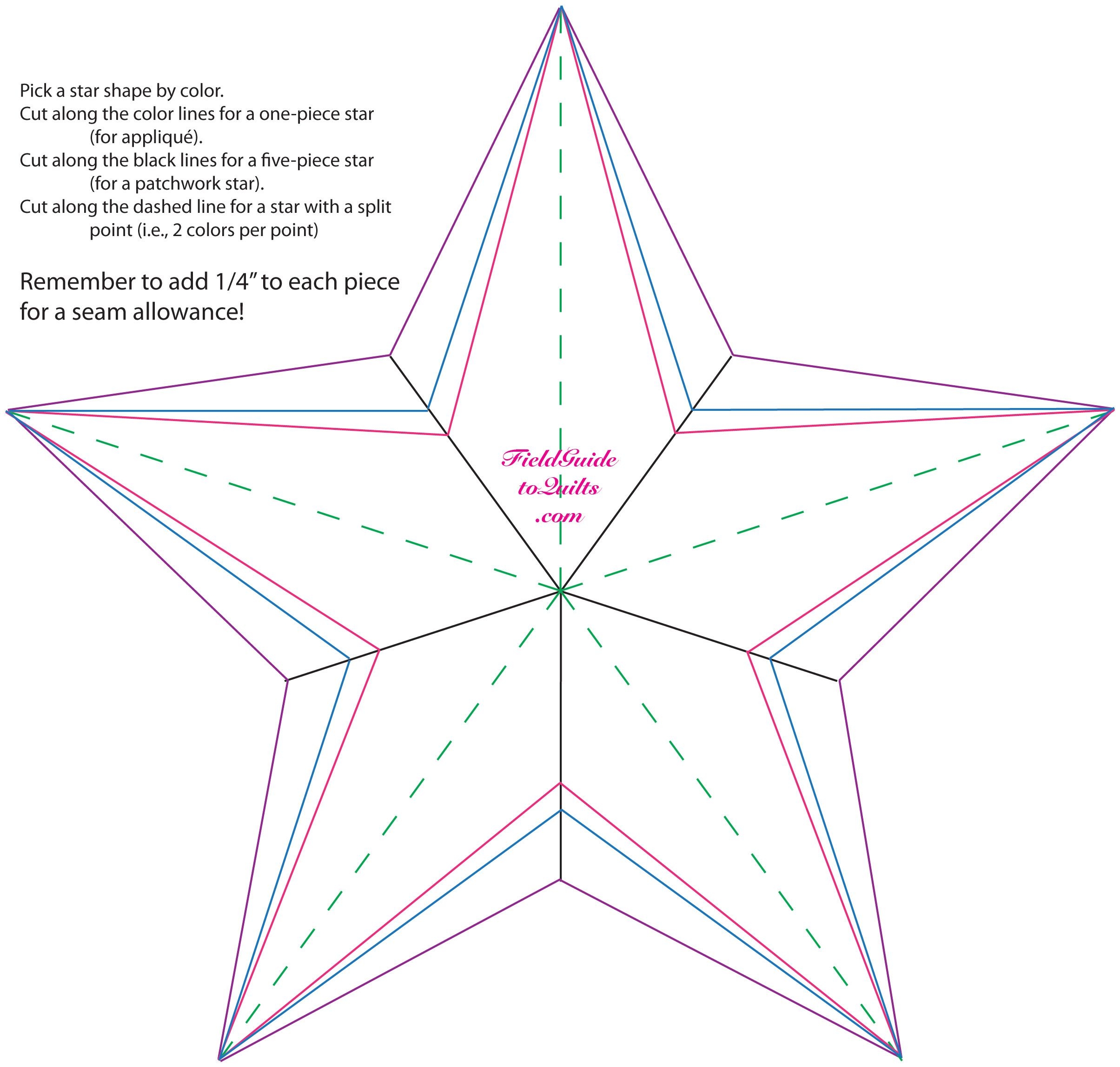 5 Pointed Star Template Free Printable 500 Printable Sight Words List