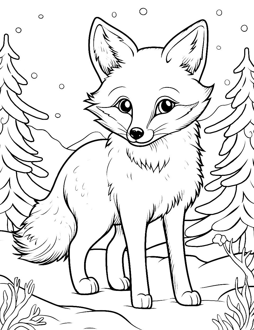 50 Fox Coloring Pages Free Printable Sheets Fox Coloring Page