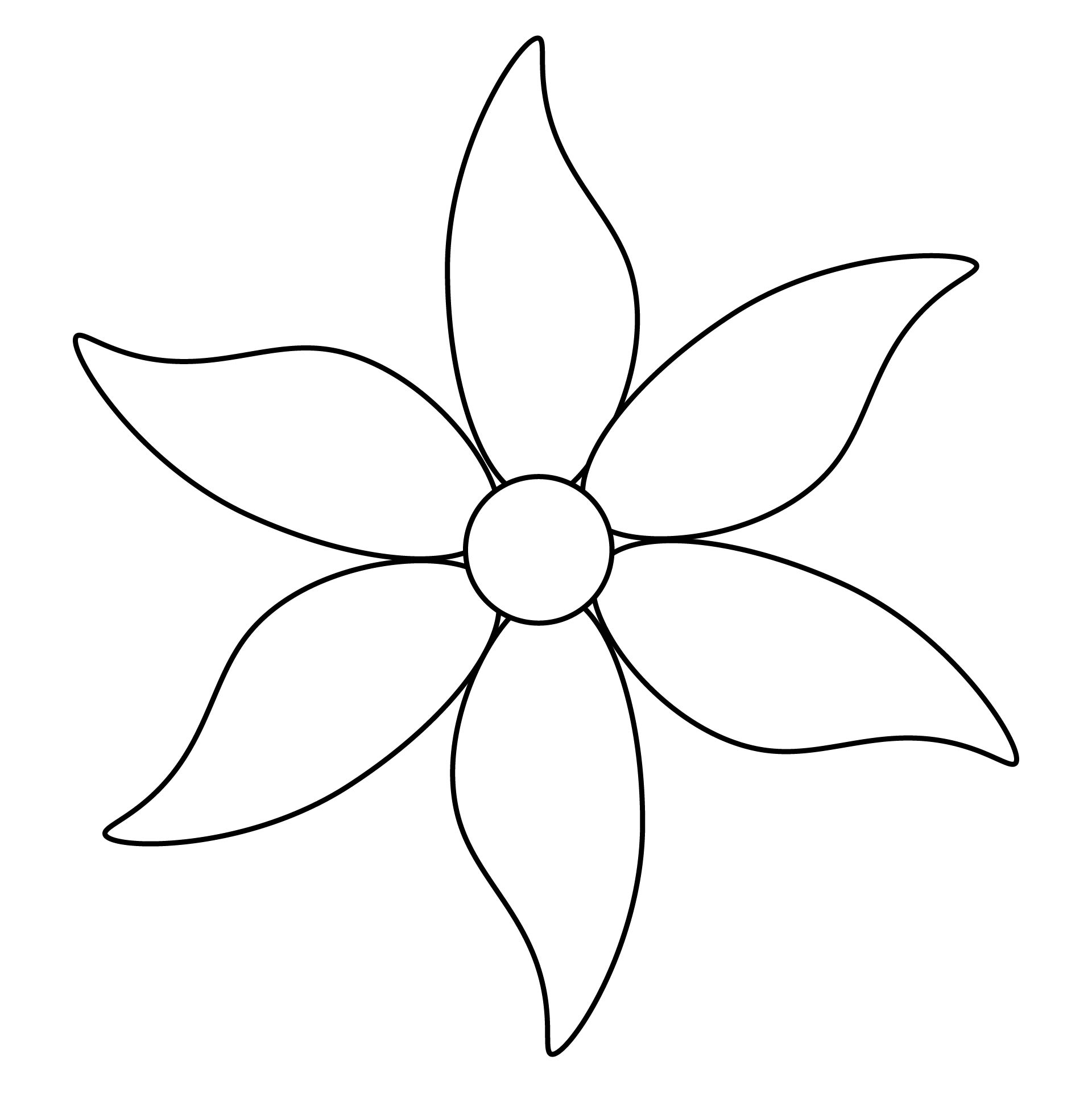 6 Petal Flower Template Free Printable Get What You Need