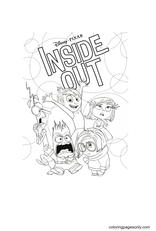 70 Inside Out Coloring Pages ColoringPagesOnly