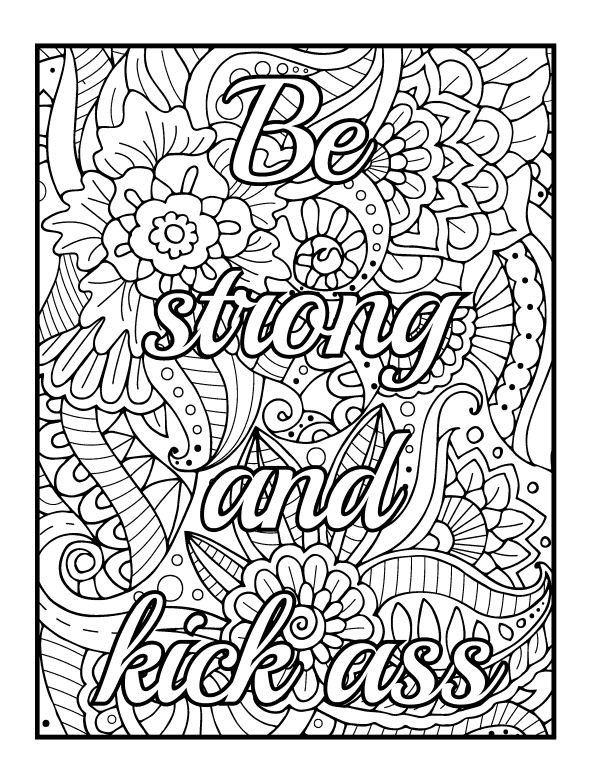 80 Swear Word Coloring Pages ColoringPagesOnly