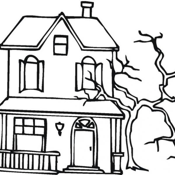 Adults Haunted House Coloring Pages Free Printable Coloring Pages