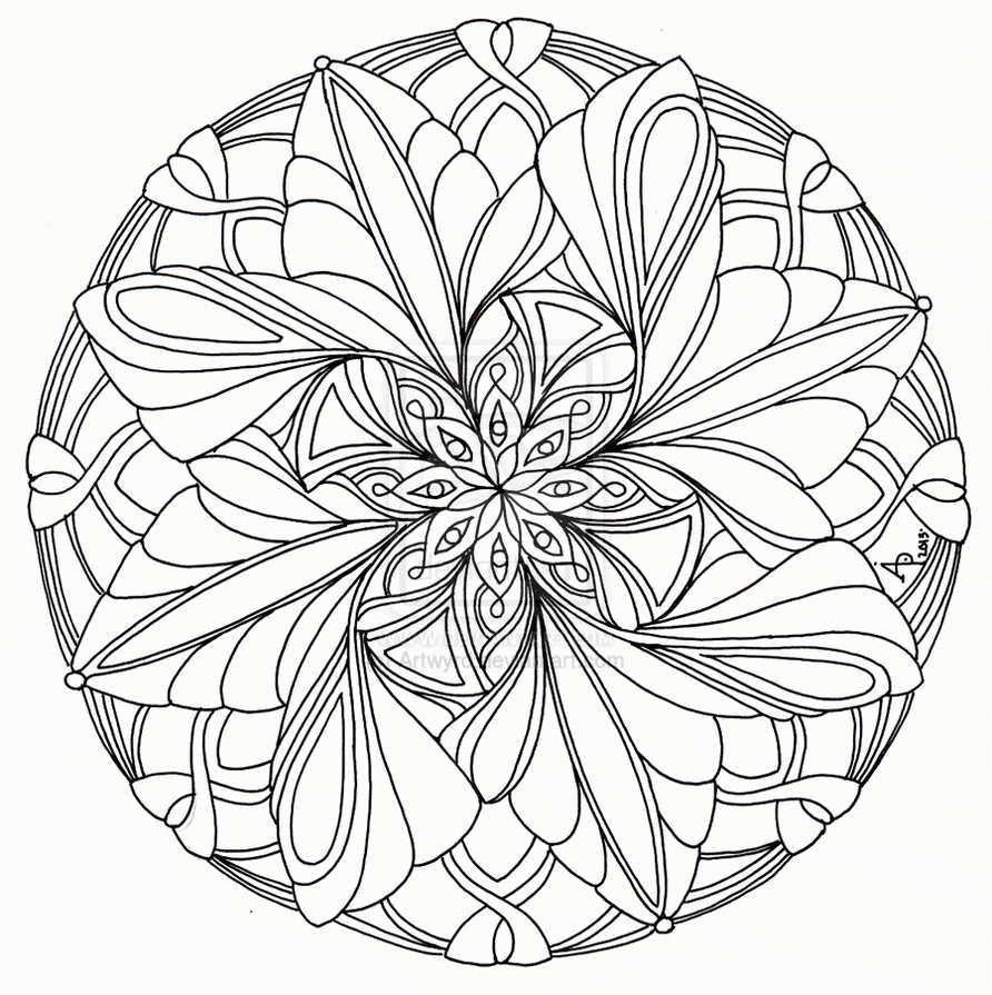 Advanced Mandala Coloring Pages Printable Coloring Home