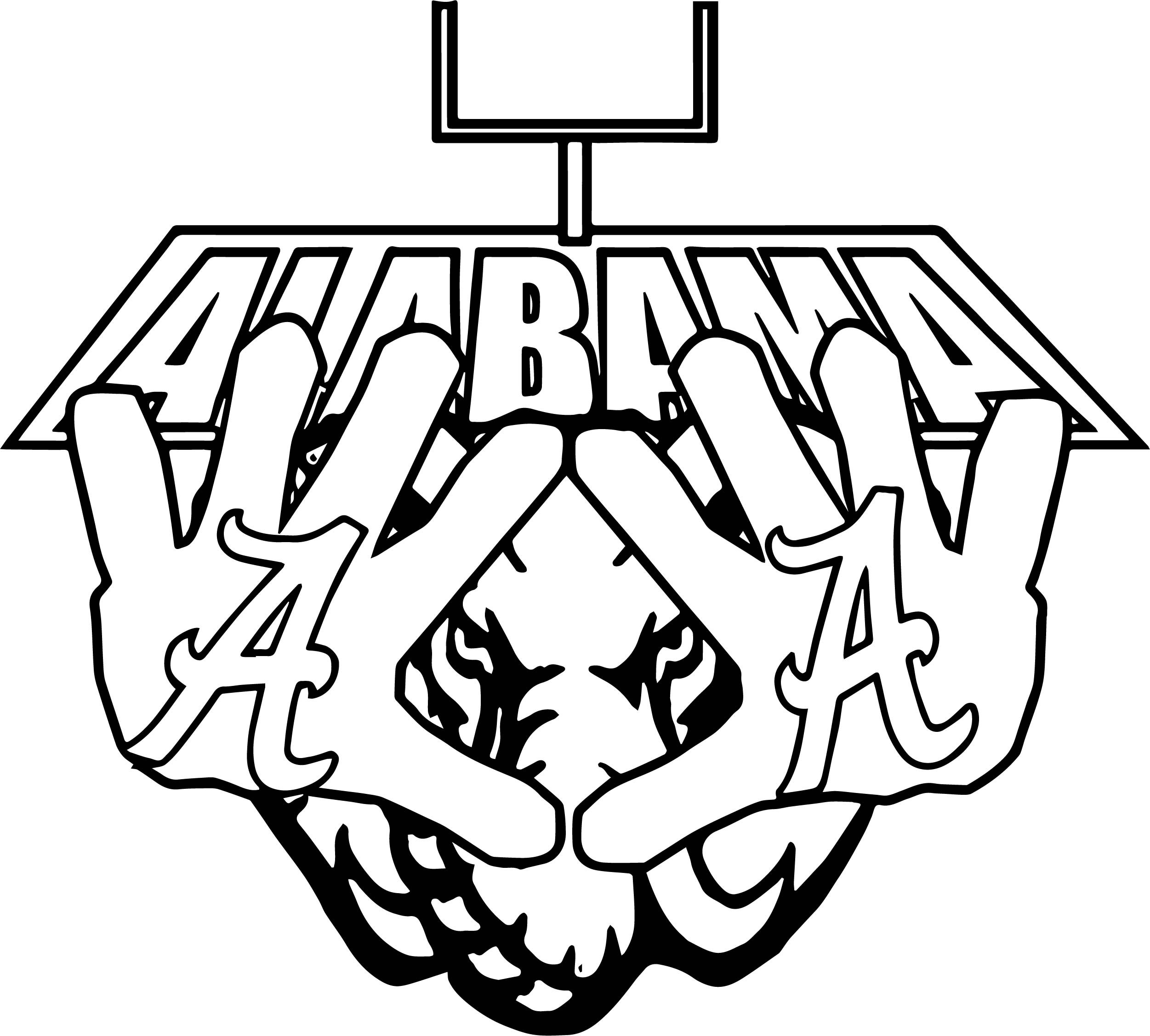 Alabama Coloring Pages Football At GetDrawings Free Download