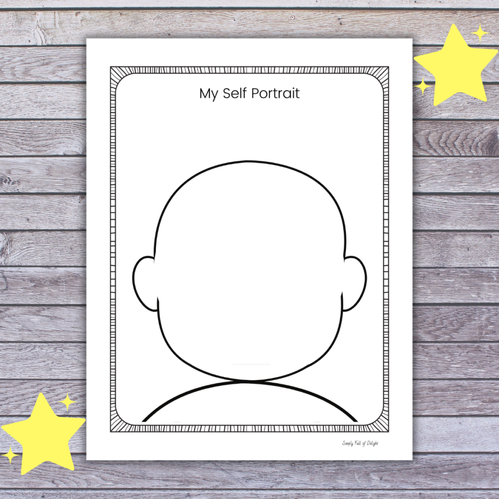 All About Me Self Portrait Free Printable Simply Full Of Delight 