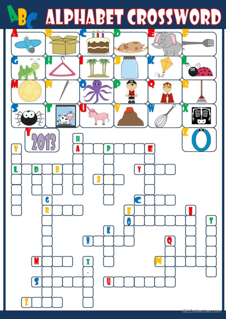 Alphabet Crossword Crossword English ESL Worksheets Pdf Doc