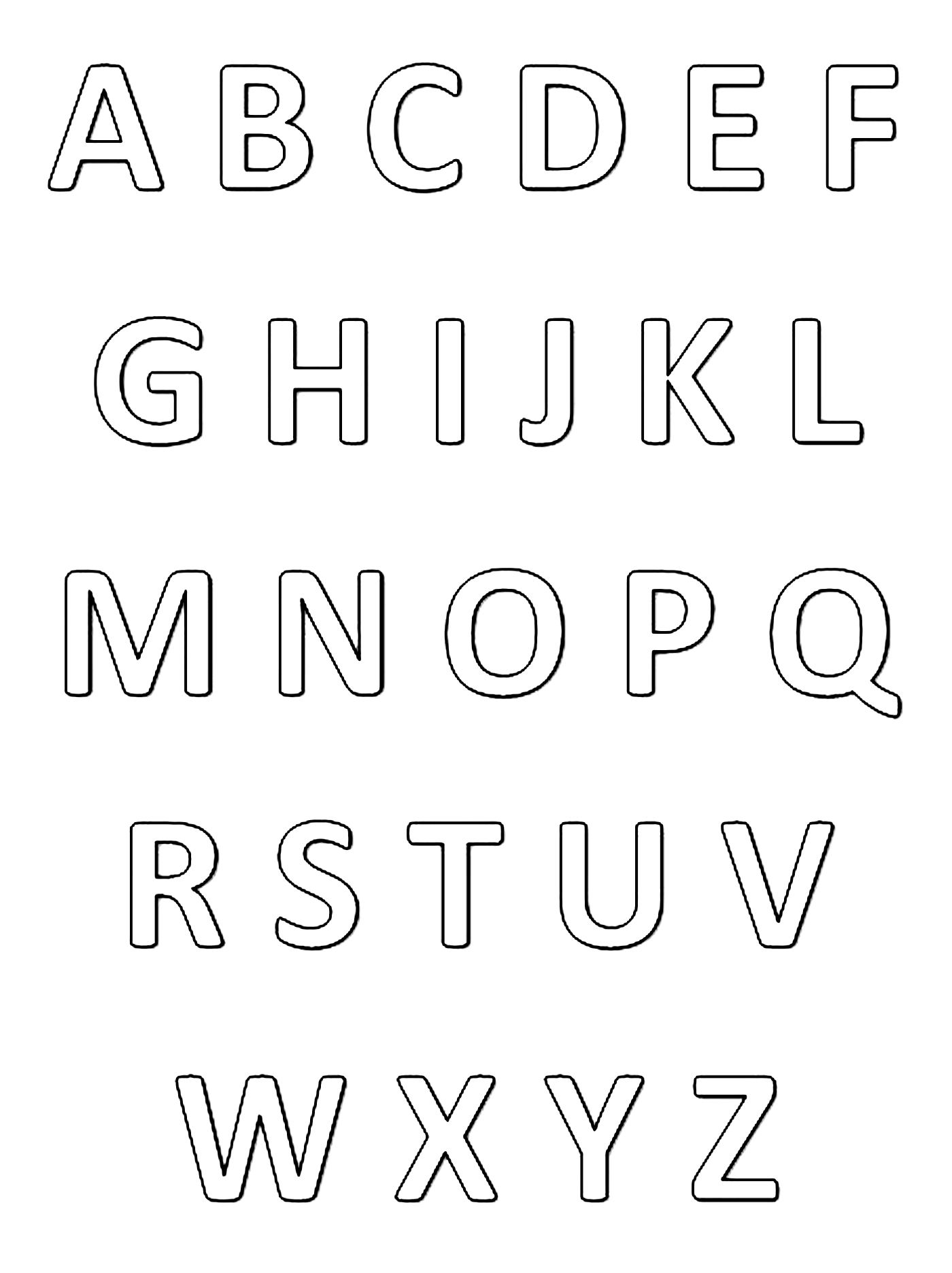 Alphabet For Kids Alphabet Coloring Pages