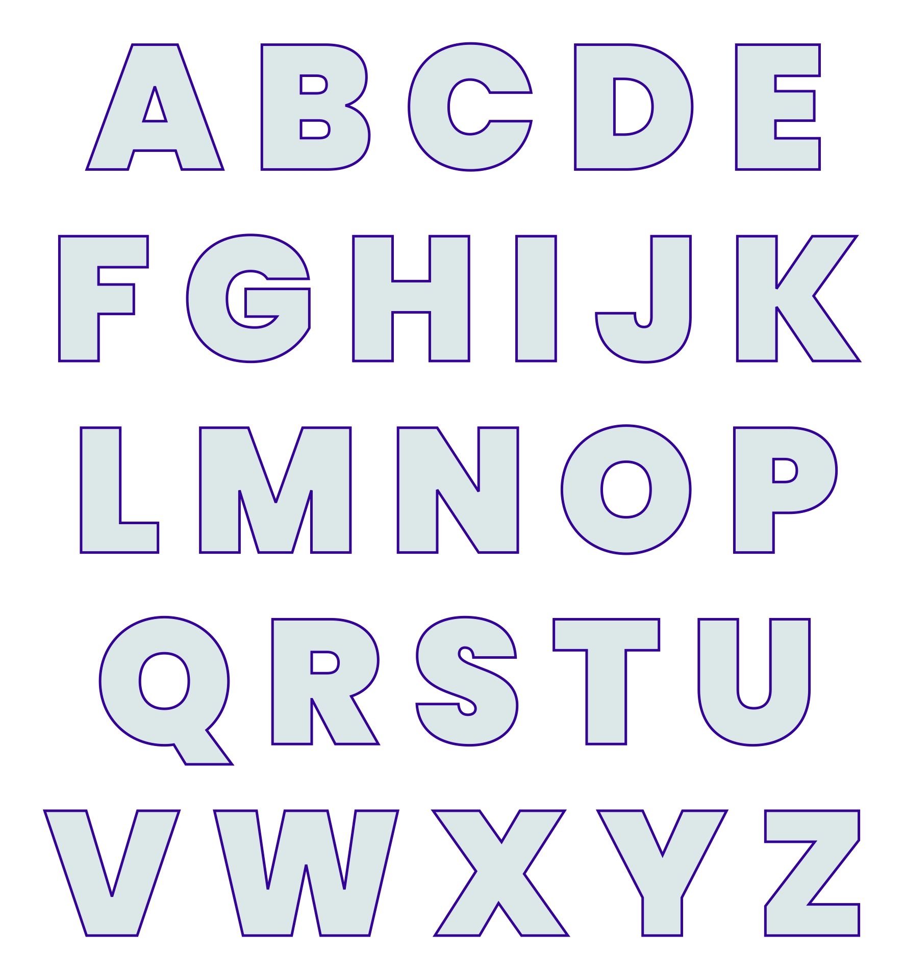 Alphabet Letter Templates Free Printable Free Printable Download