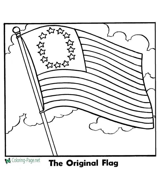 American Flag Coloring Pages