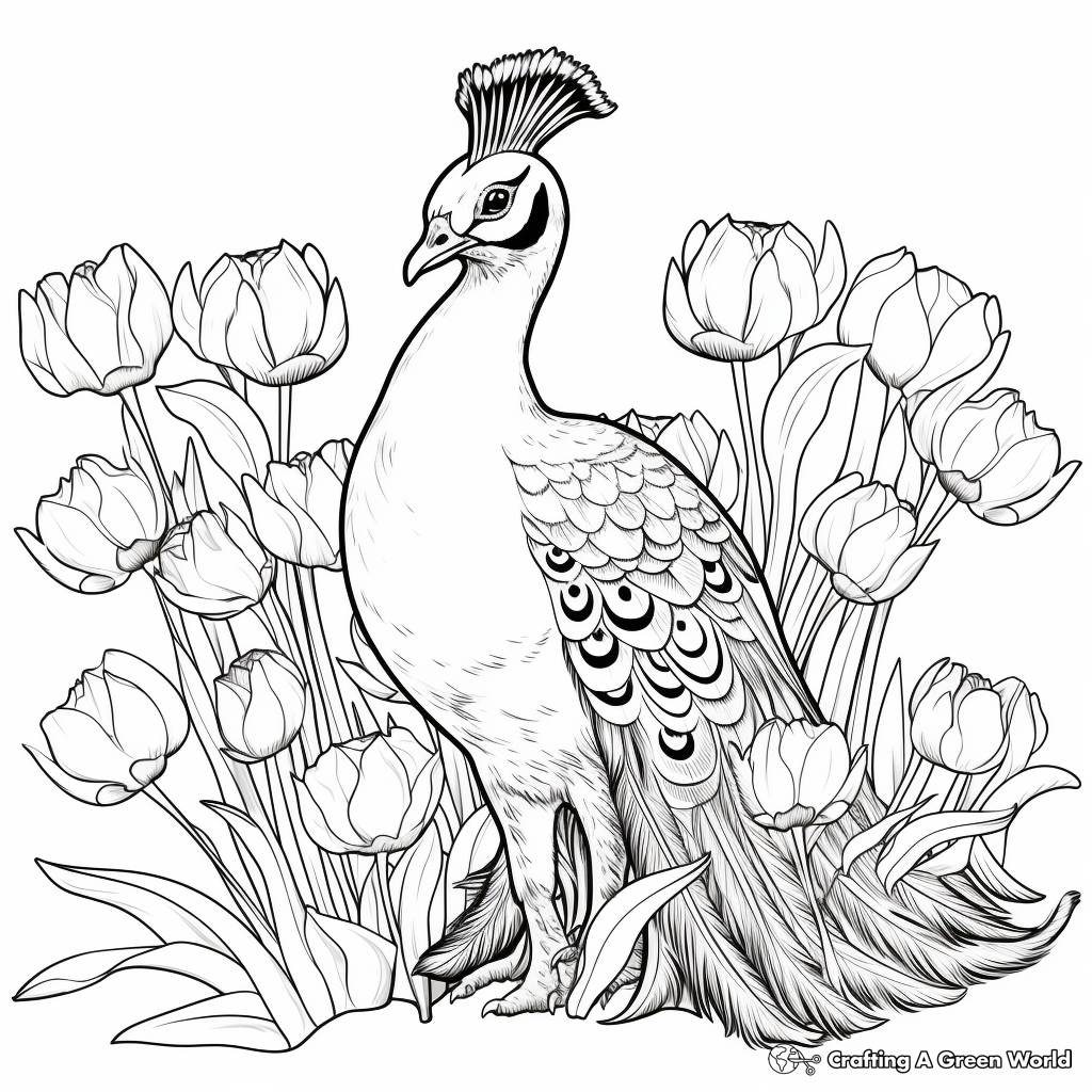 Animals With Flowers Coloring Pages