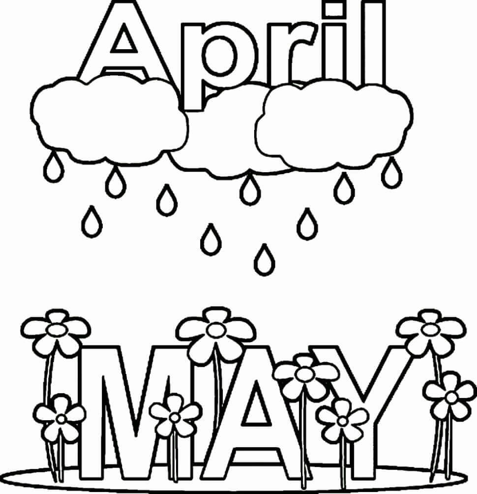 April Coloring Pages Free Printable