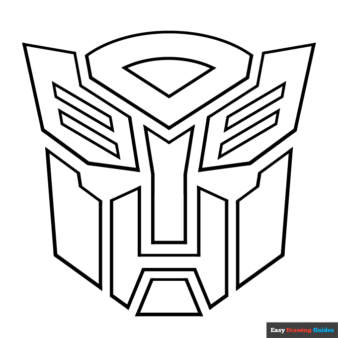 Autobots Symbol From Transformer Coloring Page Easy Drawing Guides