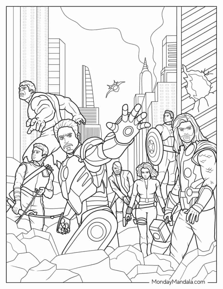 Avengers Coloring Pages Superhero Coloring Pages Avengers Coloring 