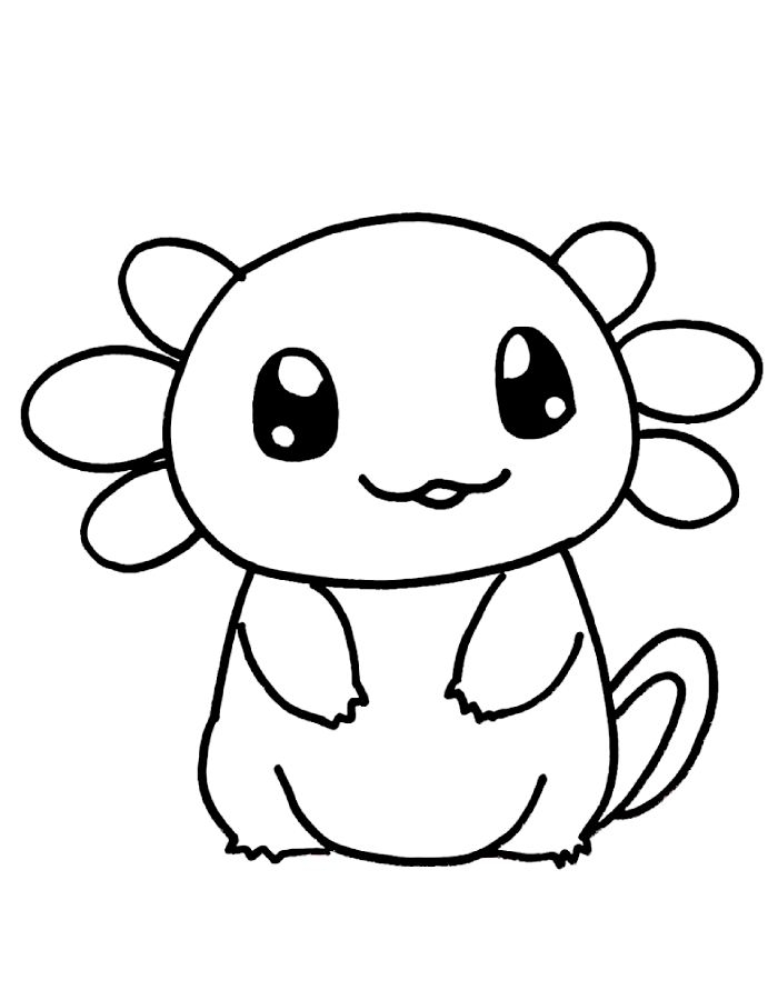 Axolotl Coloring Pages Free Printable PDF