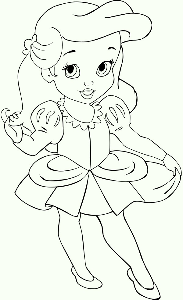 Baby Ariel The Little Mermaid Coloring Pages Coloring Pages