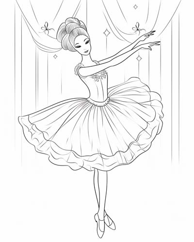 Ballet Dancer Coloring Pages Coloring Book 