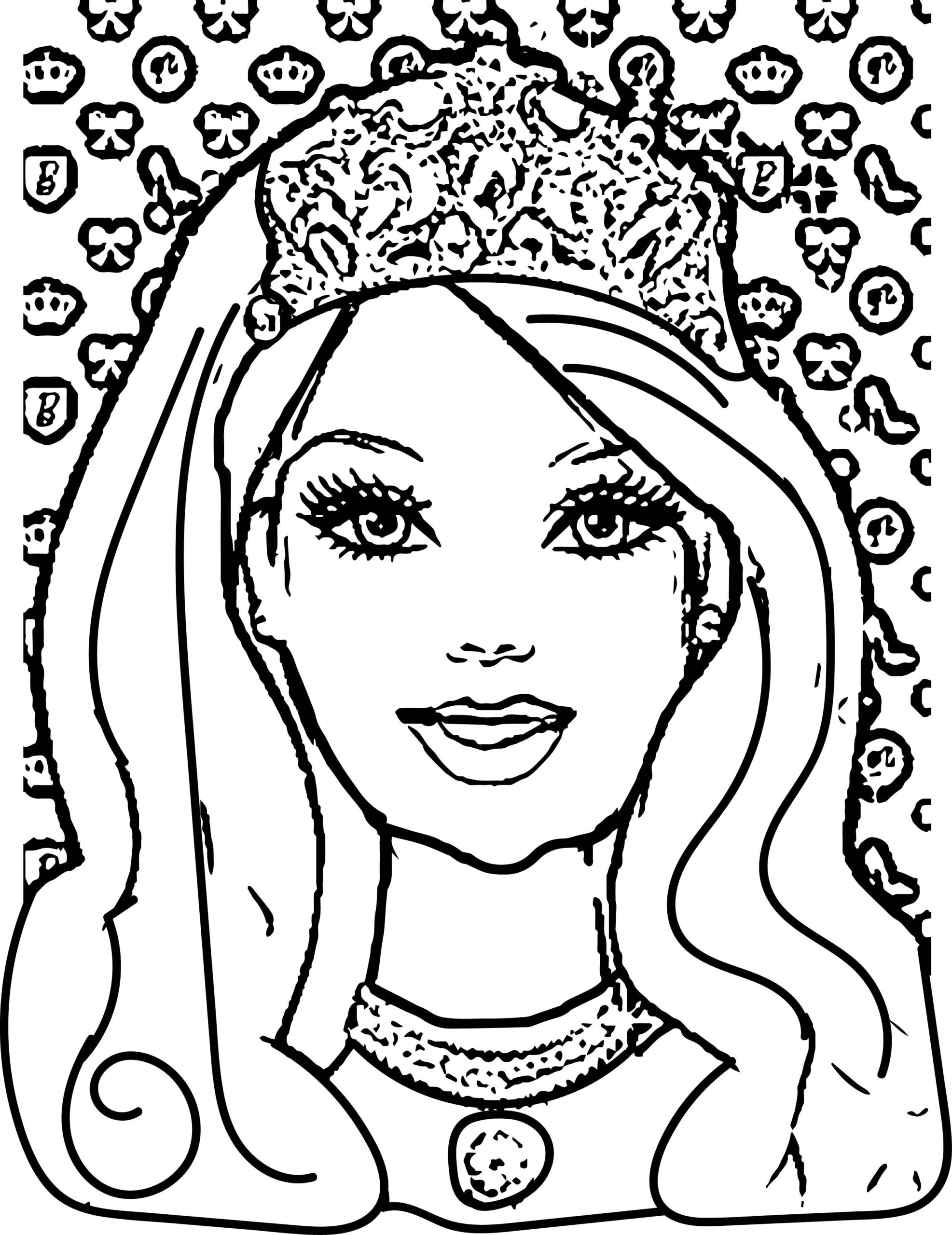 Barbie Face Coloring Pages Printable Coloring Pages