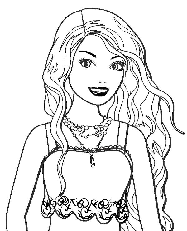Barbie The Doll Printable Coloring Sheet Page Books